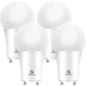 60-Watt Equivalent A19 Shape Non-Dimmable GU24 LED Light Bulb 4000K (4-Pack)