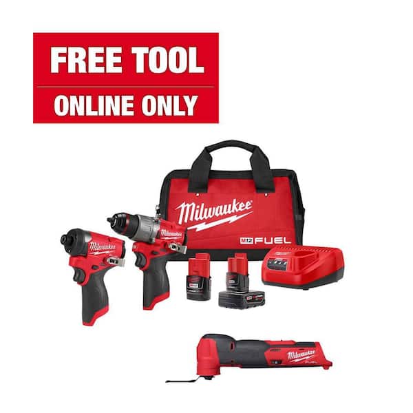 M12 FUEL 12-Volt Li-Ion Brushless Cordless Hammer Drill/Impact Driver Combo Kit (2-Tool) with Oscillating Multi-Tool