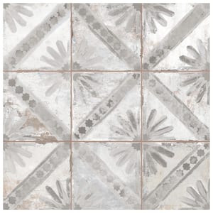 Harmonia Kings Marrakech Grey 4 in. x 13 in. Ceramic Floor and Wall Take Home Tile Sample