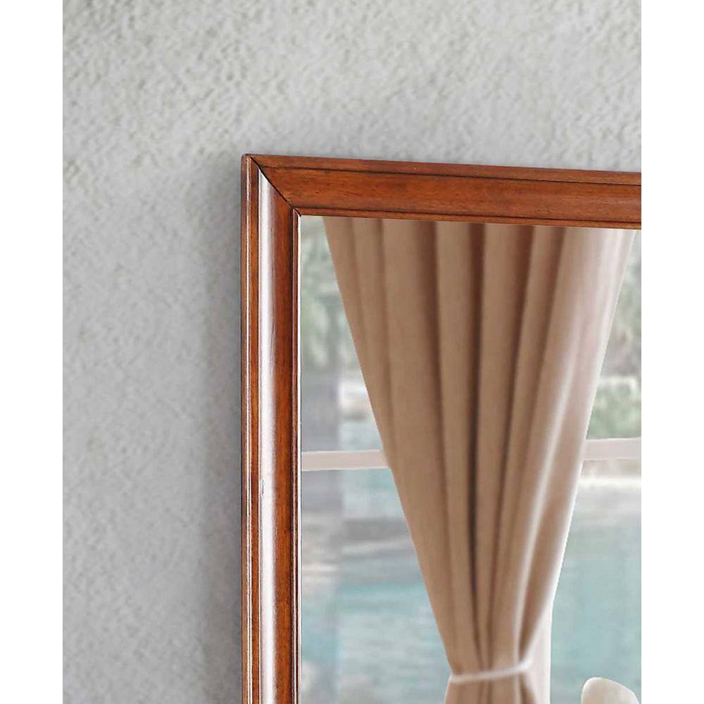 LaVita 45" x 33" Oak Framed Rectangular Dresser Mirror
