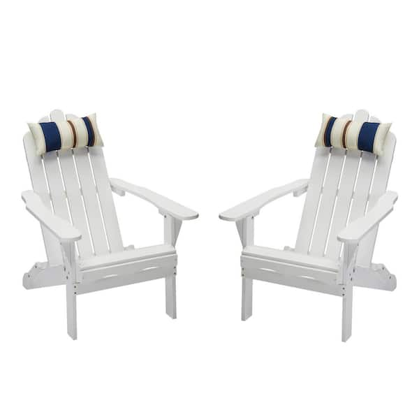 DIRECT WICKER Vick White Classic Folding Plastic Adirondack Chair (2-Pack)  DW-W2020BS - The Home Depot