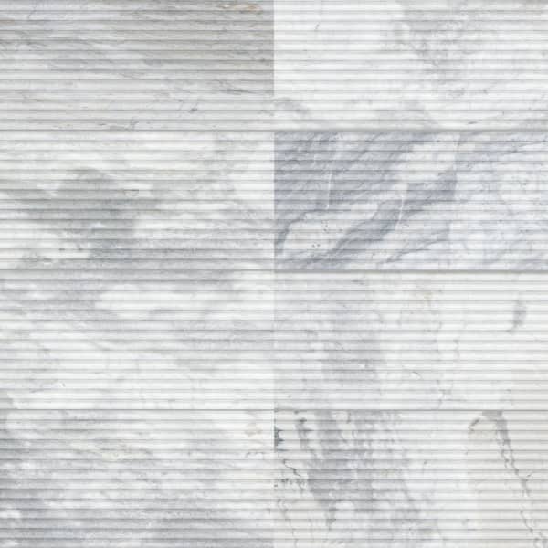 MSI Capri Blue Valentino Fluto 12 in. x 24 in. Honed Marble Fluted