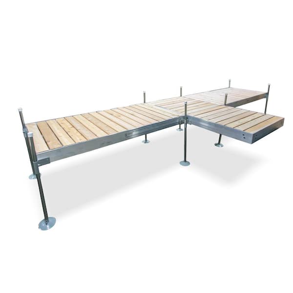 Tommy Docks 8 ft. Shore T-Style Aluminum Frame with Cedar Decking Complete Dock Package