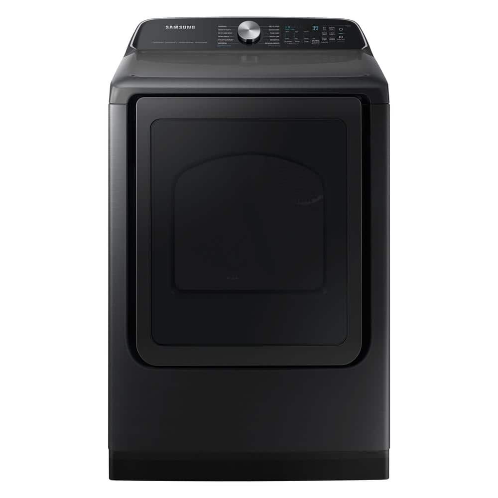 7.4 cu. ft. Vented Smart Gas Dryer with Steam Sanitize Plus in Brushed Black