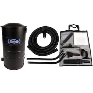 Aeon Bagged 7 Gallon WallHung Corded HEPA Multisurface Commercial Black Canister Vacuum with 30 Ft. Hose and Attachments