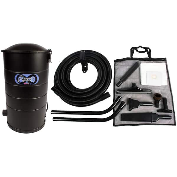 Cen-Tec Aeon Bagged 7 Gallon WallHung Corded HEPA Multisurface Commercial Black Canister Vacuum with 30 Ft. Hose and Attachments