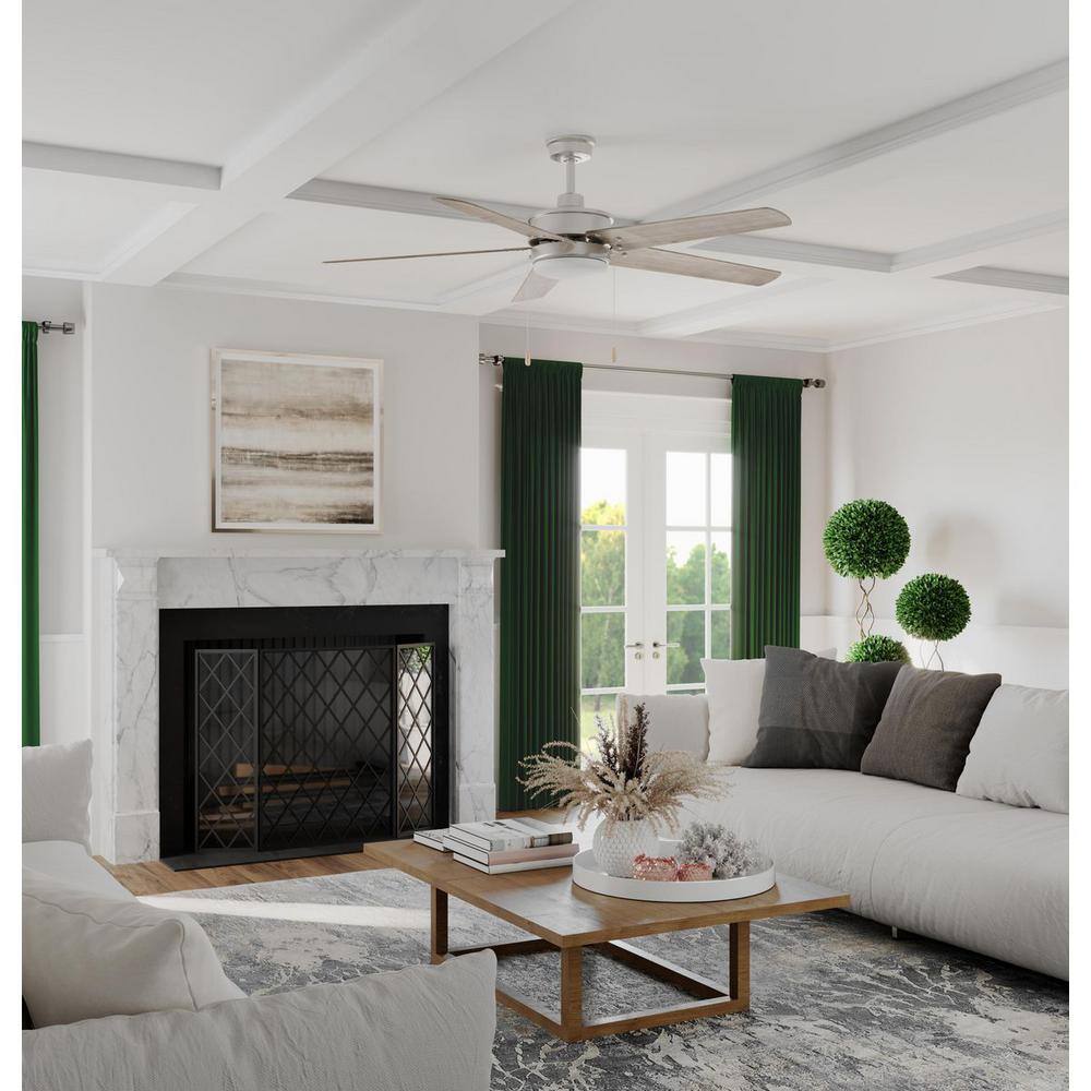 Whirl 60" Antique Nickel Ceiling Fan with LED Light and Remote
