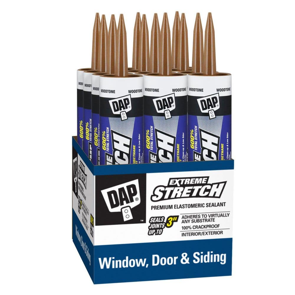 DAP Extreme Stretch 10.1 oz. Woodstone Premium Crackproof Elastomeric Sealant (12-Pack) -  7079818706