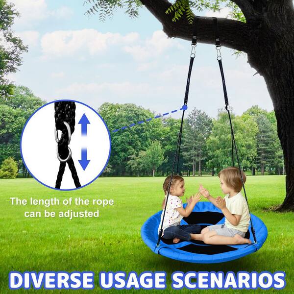 MISOPILY 40 in. Saucer Swing 1-Pack 900D Oxford Waterproof UV