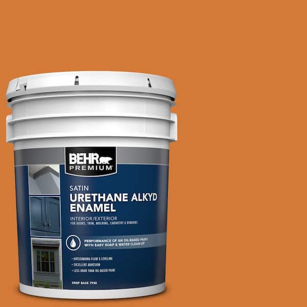 5 gal. #T17-19 Fired Up Urethane Alkyd Satin Enamel Interior/Exterior Paint