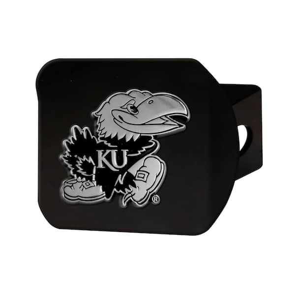 FANMATS NCAA University of Kansas Class III Black Hitch Cover with Chrome Emblem