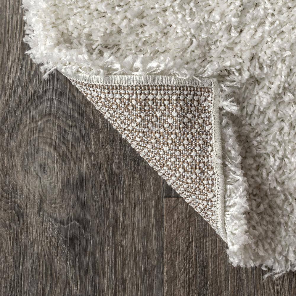 Mercer White Shag Plush Reversible Area Rug 3x5