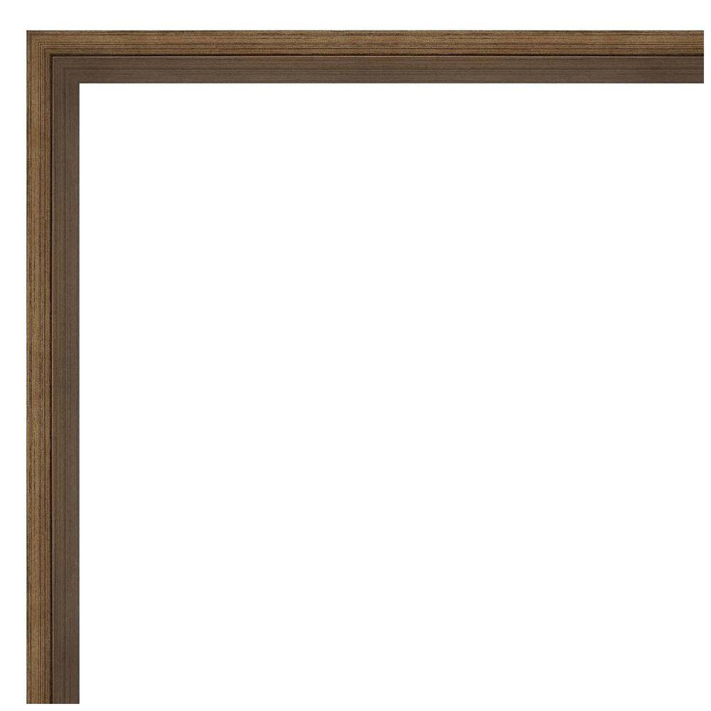 29" x 23" Bronze Beveled Wood Bathroom Vanity Mirror