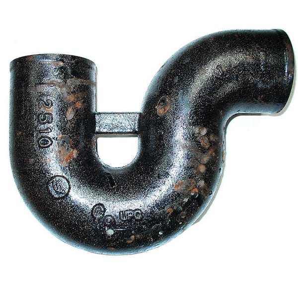 AB&I Foundry 3 in. x 3 in. Cast-Iron No-Hub x No-Hub P-trap