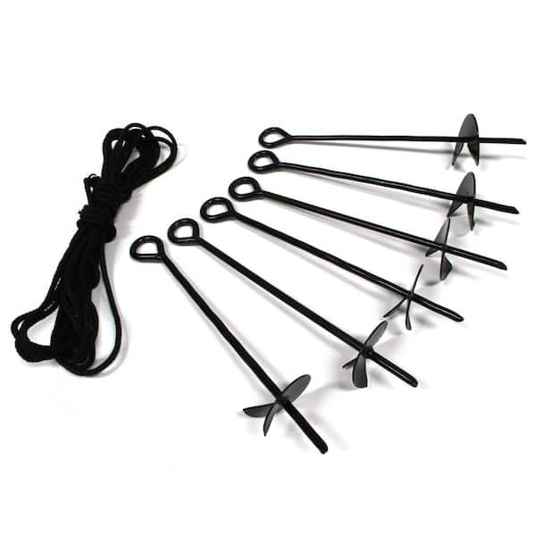 Ice Anchor Metal Tent Anchors With Rubber Protective Cover