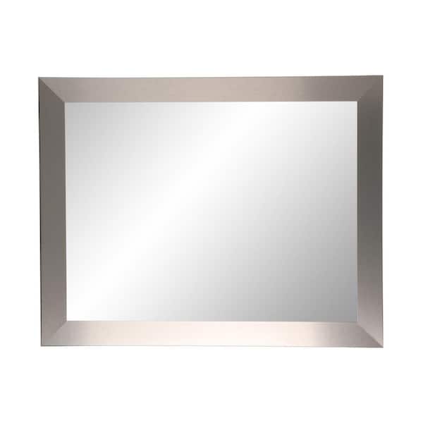 BrandtWorks Medium Rectangle Silver Modern Mirror (38.5 in. H x 32 in. W)