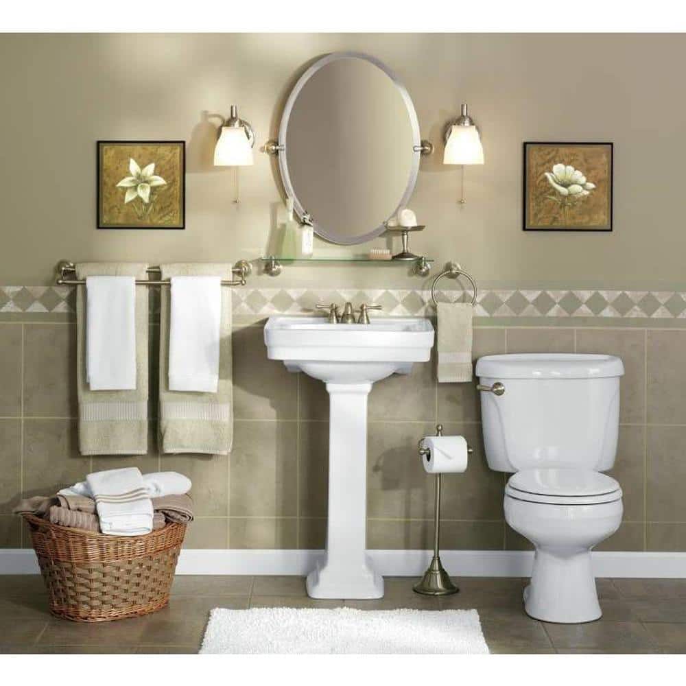 Brushed Nickel Freestanding Modern Toilet Paper Holder