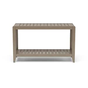 Sustain Gray Wood Outdoor Sofa Table