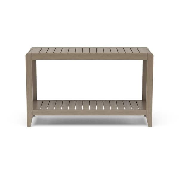 HOMESTYLES Sustain Gray Wood Outdoor Sofa Table
