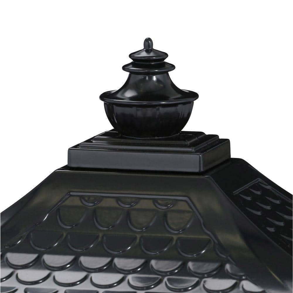 Large Black Lockable Aluminum Pedestal Mailbox with Post