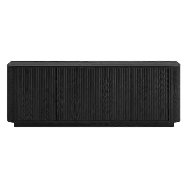 Canton 68 in. Black Grain TV Stand Fits TV's up to 75 in.