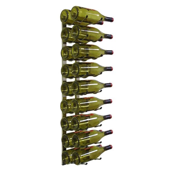 Epicureanist 18-Bottle Metal Wine Rack in Nickel