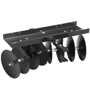39 in. Tow Behind Garden Soil Cultivator Sleeve Hitch Disc Harrow, 14 in. Assembled Width