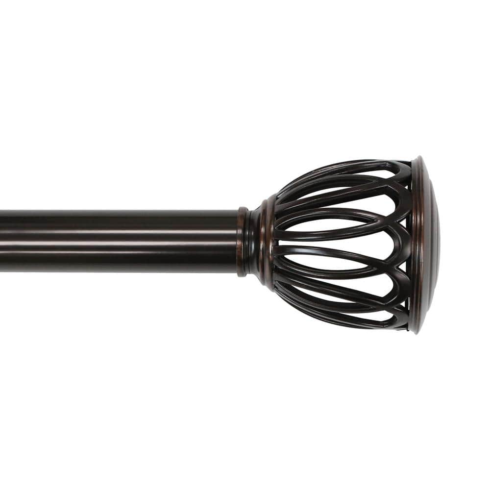 Lumi Home Furnishings 72 in. 144 in. Adjustable Single Curtain Rod 1