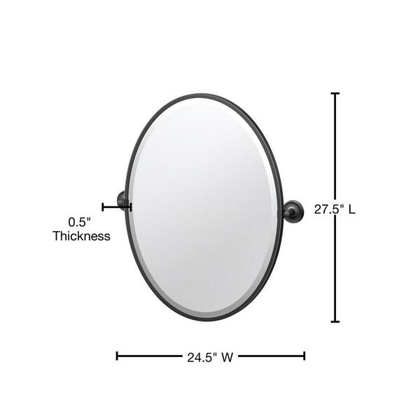 Single Framed Oval Mirror, Oval Black Framed Mirror Canada