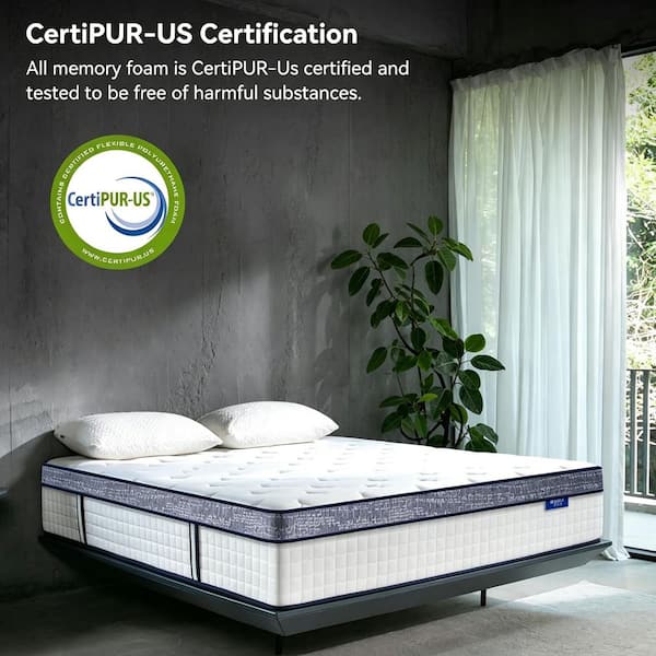 Twin Size Medium Hybrid Memory Foam 8 in. Individual Pocket Spring Support and Breathable Mattress