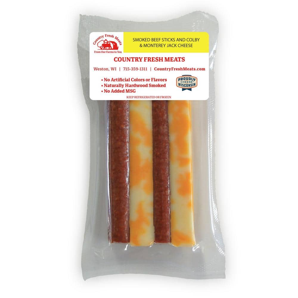 COUNTRY FRESH MEATS Smoked Beef Sticks and Colby and Monterey Jack