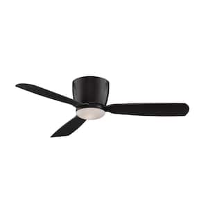 Embrace 52 in. Integrated LED Dark Bronze Ceiling Fan with Opal Frosted Glass Light Kit and Remote Control