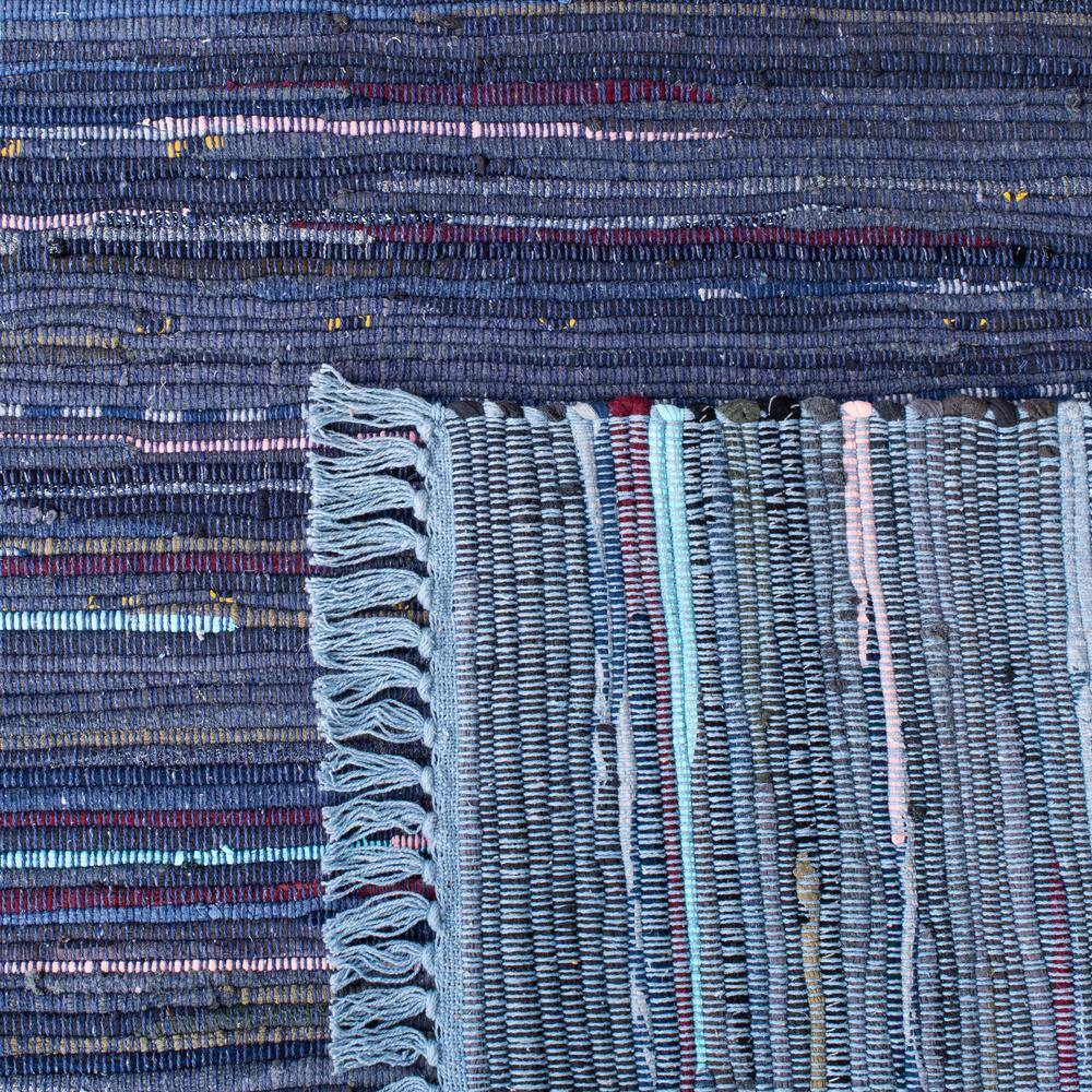 Coastal Charm Blue & Multi Handwoven Cotton Rag Rug - 5' x 8'