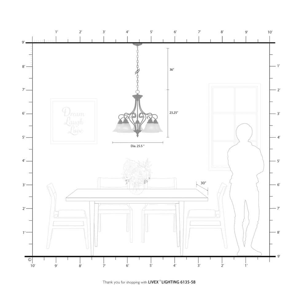 Imperial Bronze 5-Light Chandelier with Vintage Scavo Glass