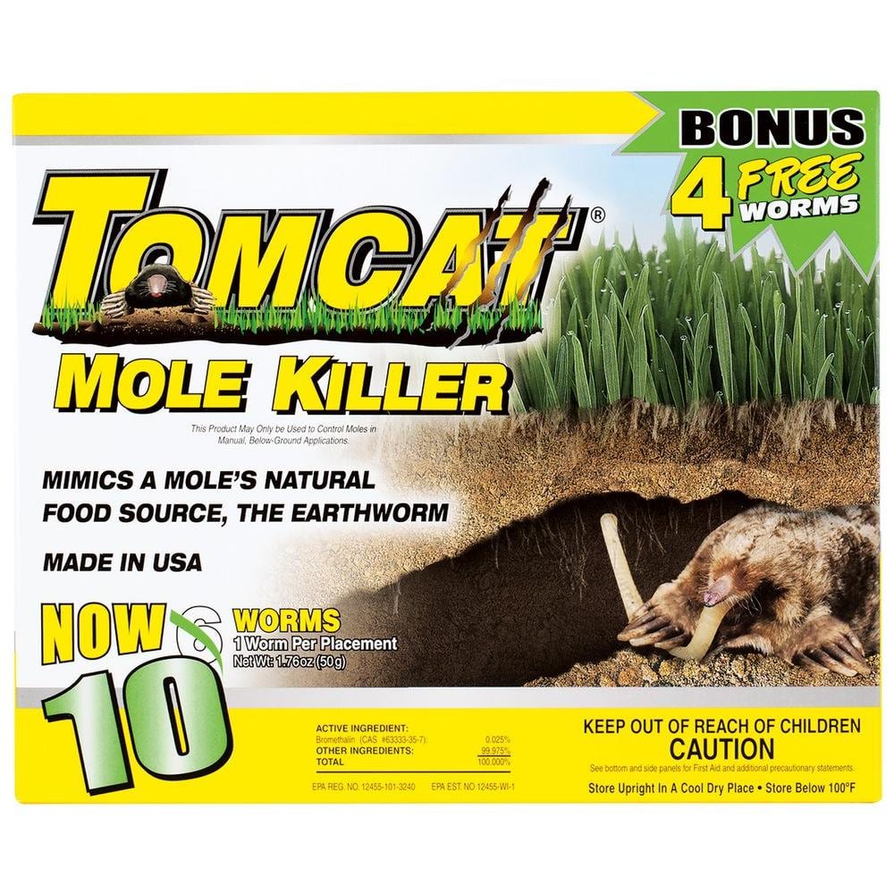 Tomcat Mole Killerₐ, Mimics Natural Food Source, Poison Kills in a Single  Feeding, 10 Worms 