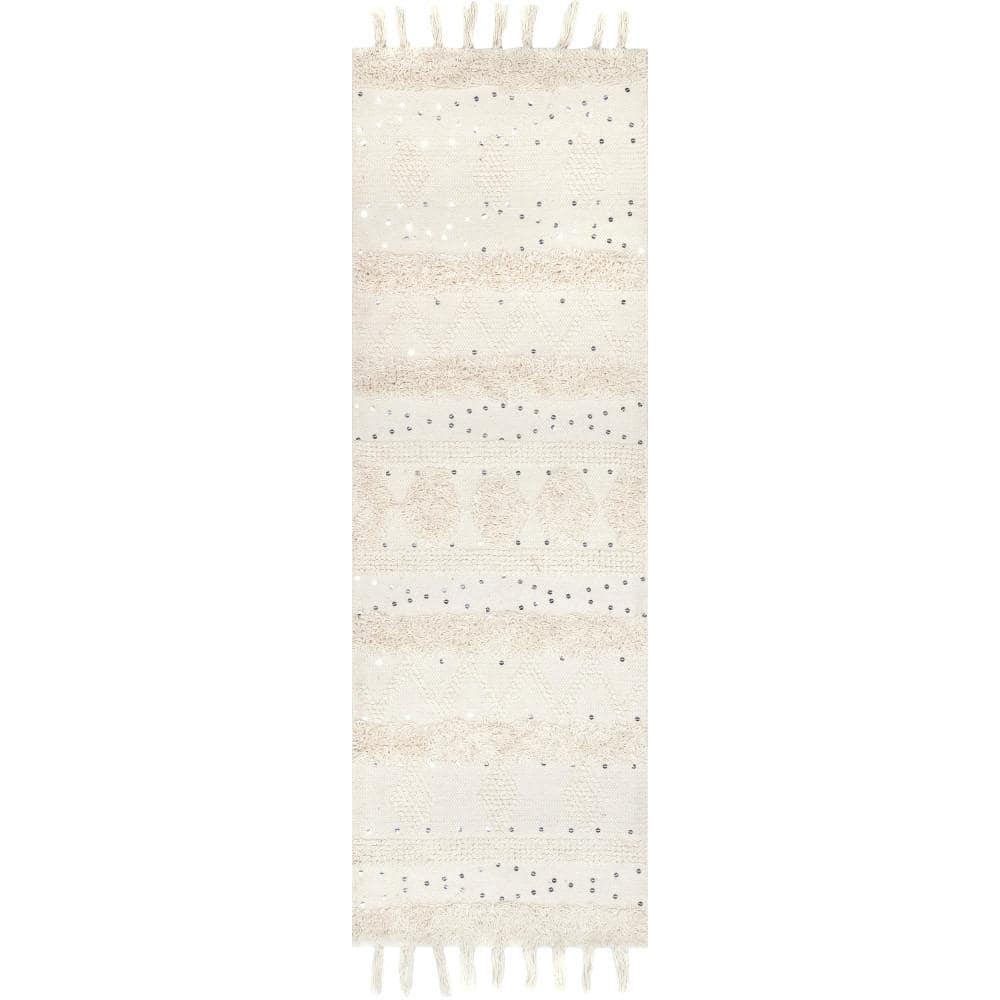 Chandy Textured Wool Area Rug Ivory 2 ft. 6 in. x 10 ft. Runner Rug price history on PriceWatchPro