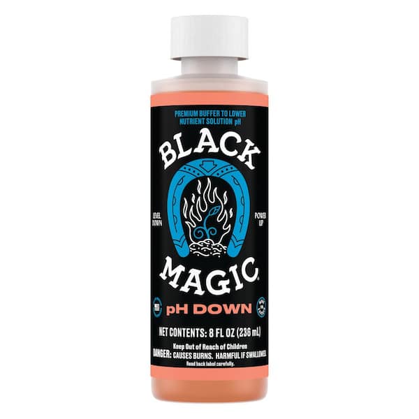Black Magic 8 fl. oz. pH Down - Premium Buffer to Lower Nutrient Solution pH, Concentrated Acidic Formula