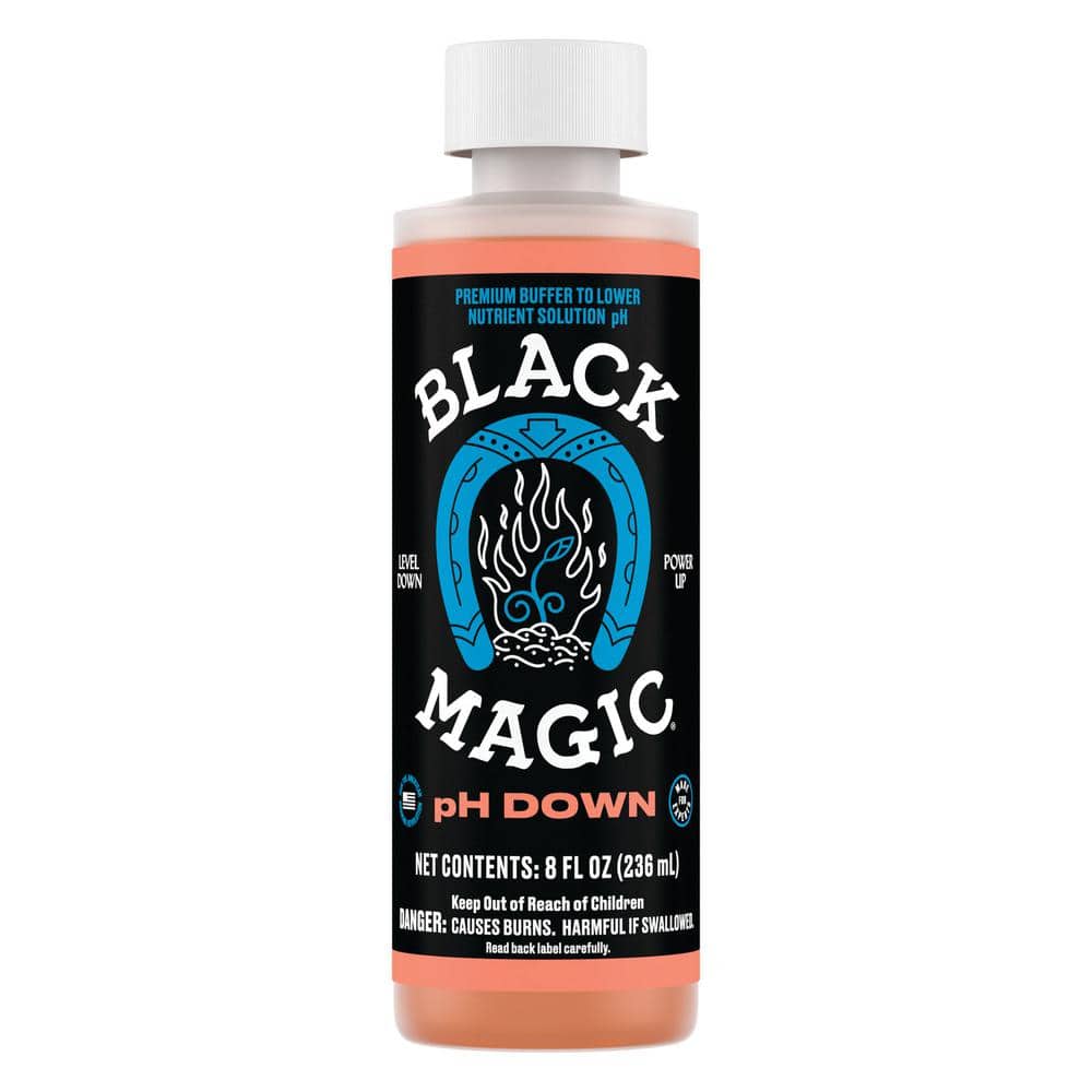 Black Magic 8 fl. oz. pH Down - Premium Buffer to Lower Nutrient Solution  pH, Concentrated Acidic Formula 10101-10006 - The Home Depot