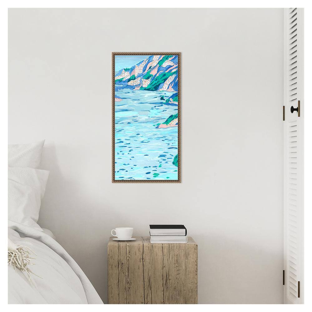 Ideal Vacation I Coastal Canvas Print with Bronze Frame