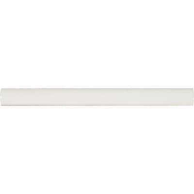 Whisper White Quarter Round Molding 5/8 in. x 6 in. Glossy Ceramic Floor and Wall Tile (2.5 lin. ft. / case)