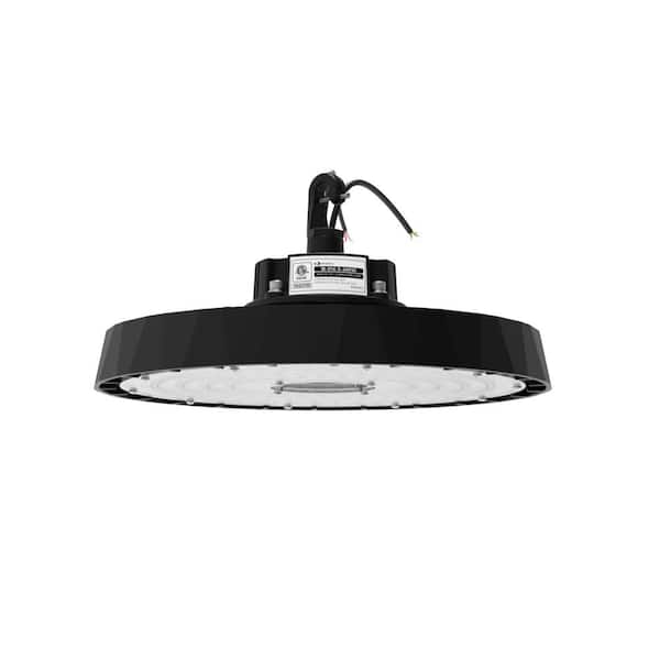 InfiBrite 13.8 in. 5000K Daylight 51,200 Lumens 320-Watt Integrated LED Dimmable Wet Rated Black High Bay Light 100-277 Volt