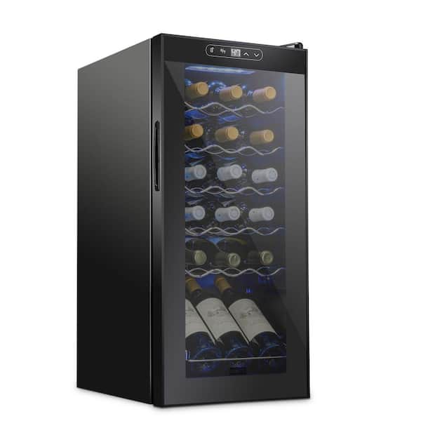 Schmecke Wine Fridge, Freestanding Wine Refrigerator, 18 Bottle Wine Cooler