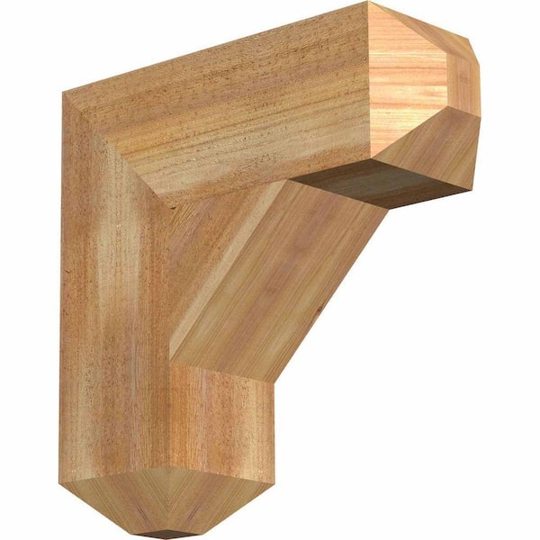 Ekena Millwork 6 in. x 18 in. x 18 in. Western Red Cedar Traditional Craftsman Rough Sawn Bracket
