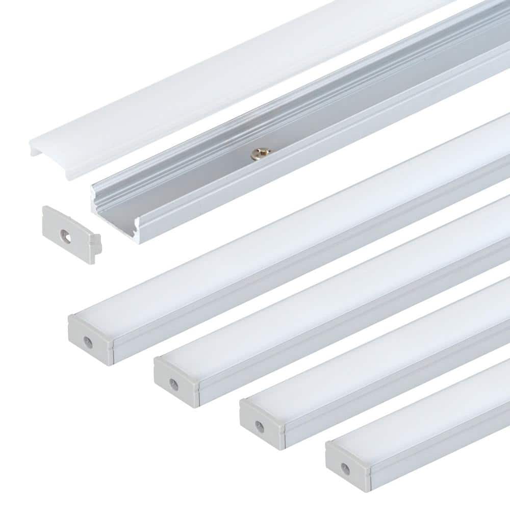 LED Tape Light Easy Surface Channel Mounting Hardware, Silver, with Pre-Drilled Holes price history on PriceWatchPro