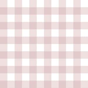 Little Explorers 2 Pink Tartan Boom Plaid Matte Finish Non-Pasted Non-Woven Wallpaper Roll