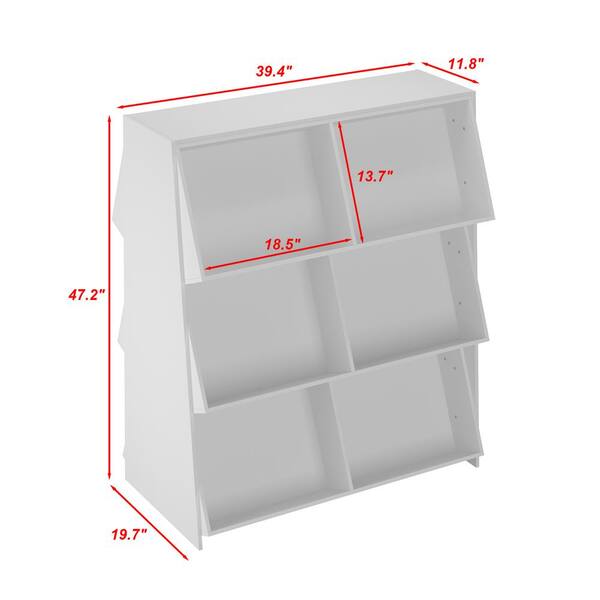 FUFU&GAGA 72-Bottle White Mdf Wine Cabinet