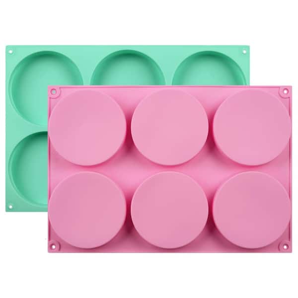 4 in. Silicone Muffin Top Pans with Round Baking Molds for Muffin Top, Dessert, Hamburger, Sandwiches Making (2-Pack)