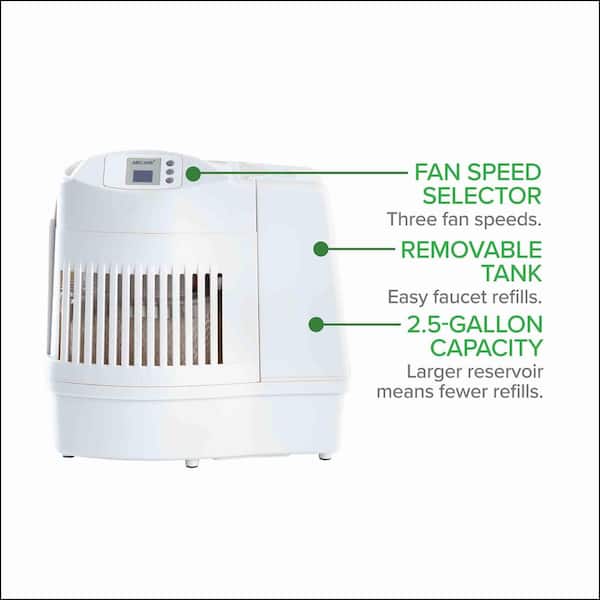 MINI CONSOLE 2.5-Gal. Cool Mist Evaporative Whole House Humidifier for 2,600 sq. ft., White