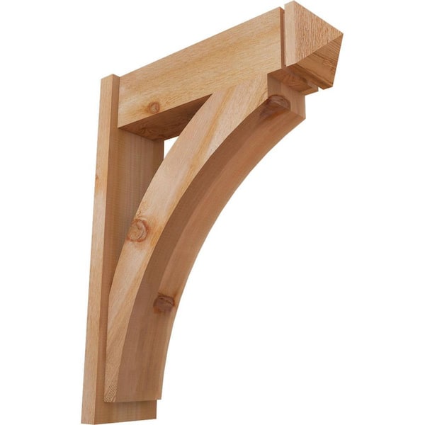 Ekena Millwork 8 in. x 36 in. x 28 in. Thorton Arts and Crafts Rough Sawn Western Red Cedar Outlooker