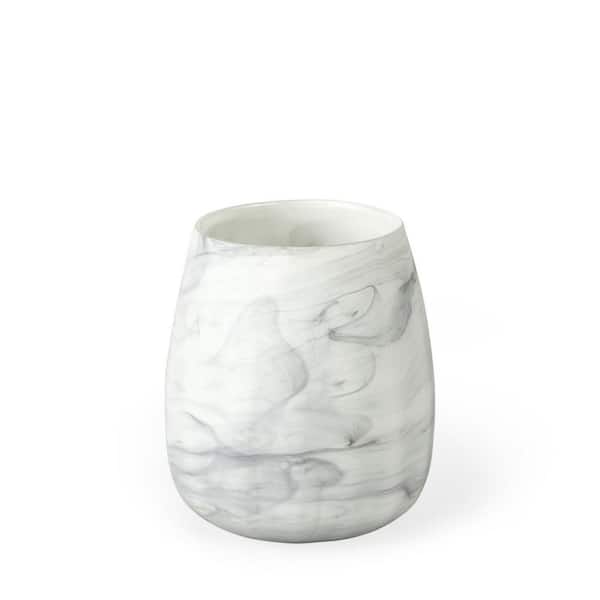 8 in. Gray Crystal Cylinder Decorative Vase